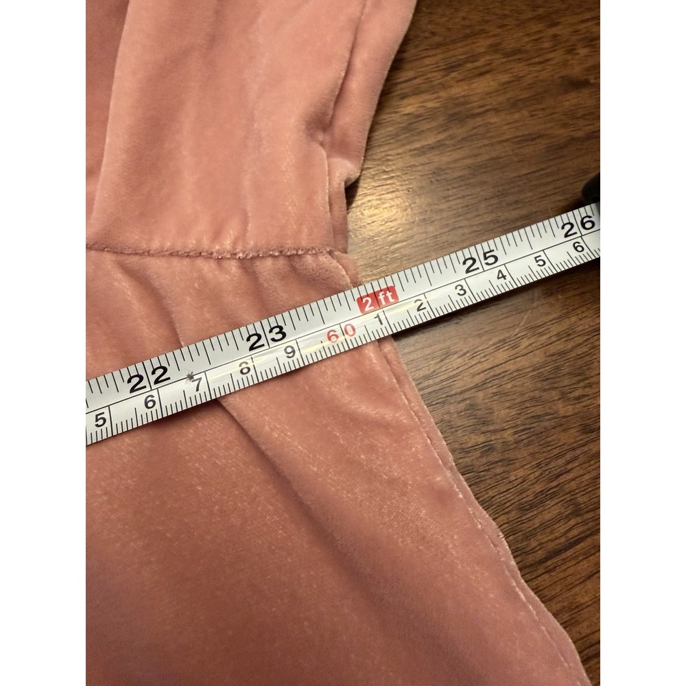 Old Navy Pink Solid Velvet V-Neck Dolman 3/4 Sleeve Pullover Blouse Women L Soft - Picture 5 of 7